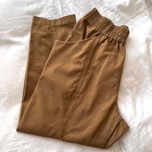 elizabeth suzann studio clyde work pants in clay upcycled cotton canvas